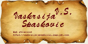 Vaskrsija Spasković vizit kartica